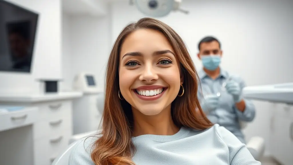 A lady giving a close up Smile