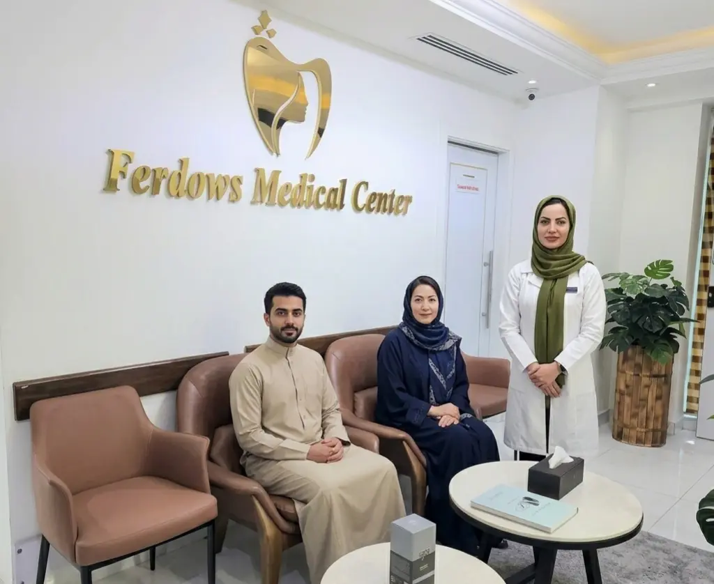 Dr. Asma consulting with a patient at Ferdows Medical Center