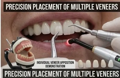 Placement of multiple porcelain veneers in Dubai